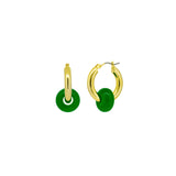 Nyla Earrings - Gold + Green