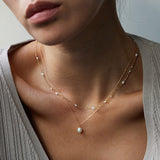 Aella Pearl Necklace Sterling 925 - Gold