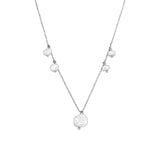 Mimi Necklace - Silver + Pearl