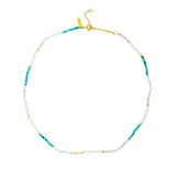 Dianna Stone Necklace Sterling Silver - Gold