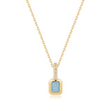 Britt Necklace Sterling 925 - Gold + Blue