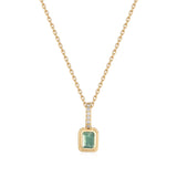 Britt Necklace Sterling 925 - Gold + Green