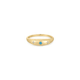 Teddi Ring Sterling Silver - Gold + Turquoise