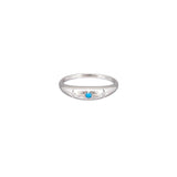 Teddi Ring Sterling Silver - Silver + Turquoise