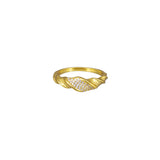 Alora Crystal Ring Sterling 925 - Gold