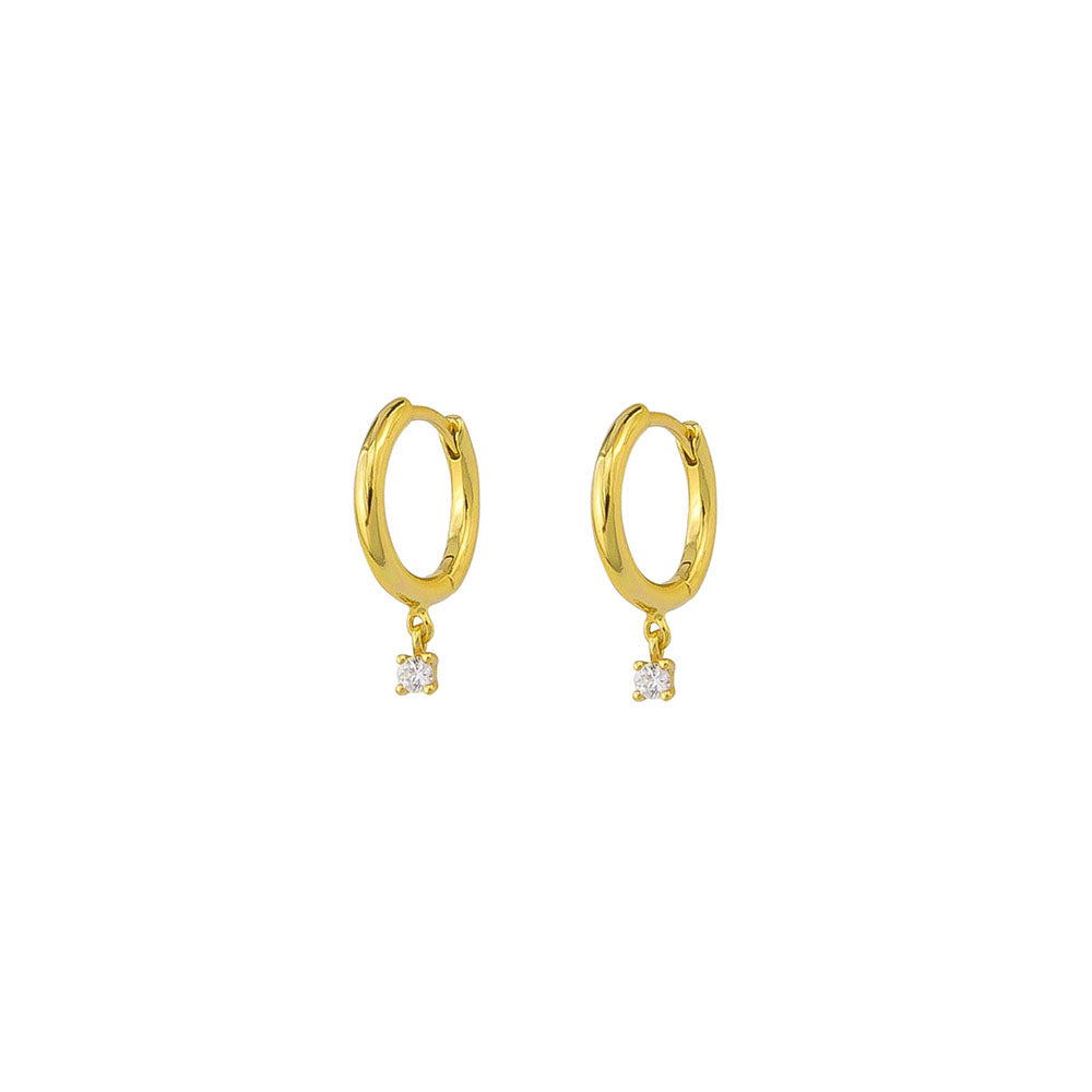 Fernanda Sleeper Sterling Silver - Gold/Crystal – Jolie & Deen