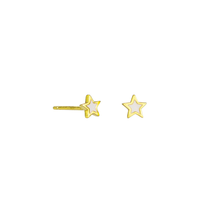 Zita Star Studs Sterling Silver - Gold – Jolie & Deen